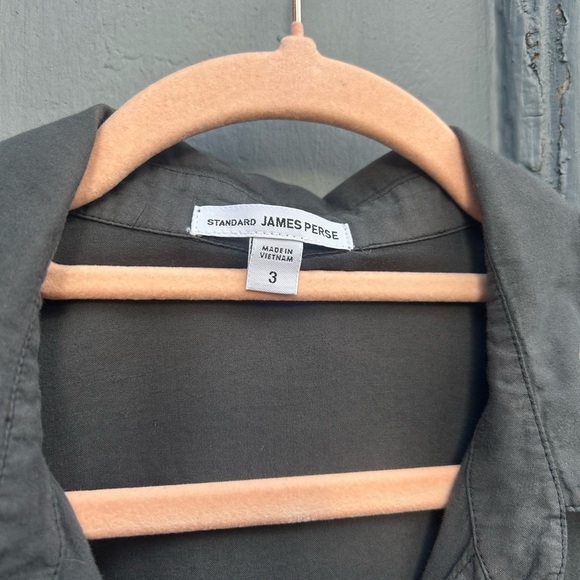 James Perse Sheer Slub Side Panel Shirt, size “3” (L) - Picture 10 of 11